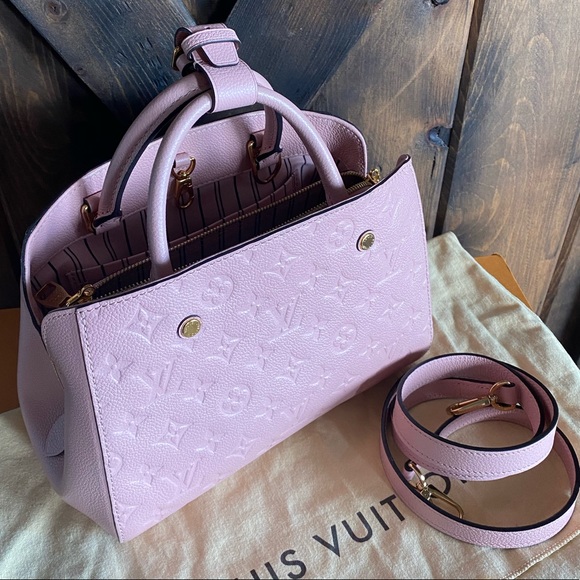 TRADING❤️Louis Vuitton Montaigne BB Rose pink leather crossbody - Picture 8 of 15